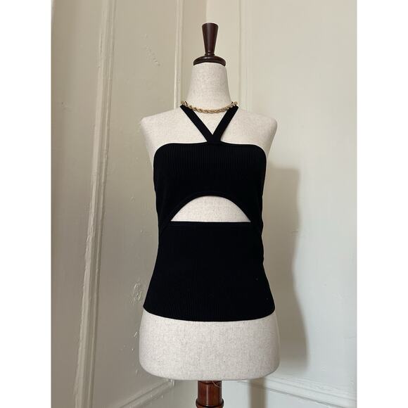 525 America Cutout Halter Top Black NWT | S - Picture 1 of 3